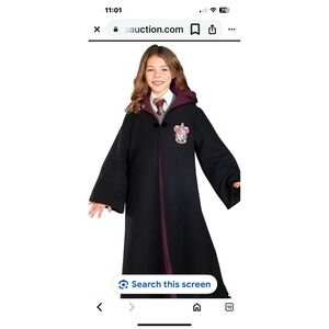 Harry Potter Costume Size Large 12-14 (8-10 Years) Hooded Robe W/clasp
